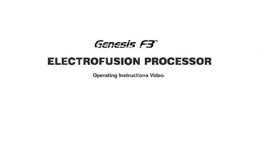 IPEX Genesis F3 Electrofusion Processor
