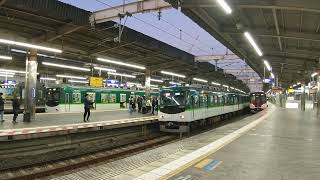 京阪6000系(6051f)臨時特急中之島行枚方市駅到着と発車