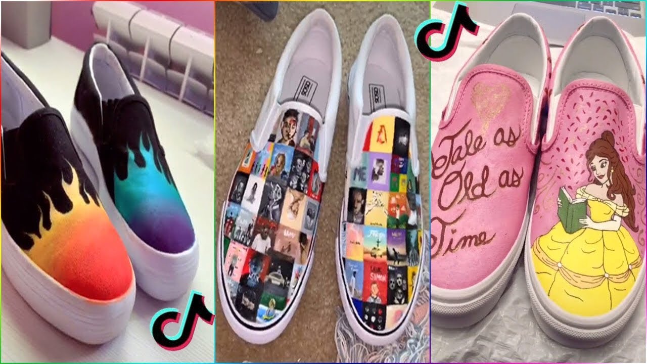 People painting shoes for five minutes straight TikTok compilation 1