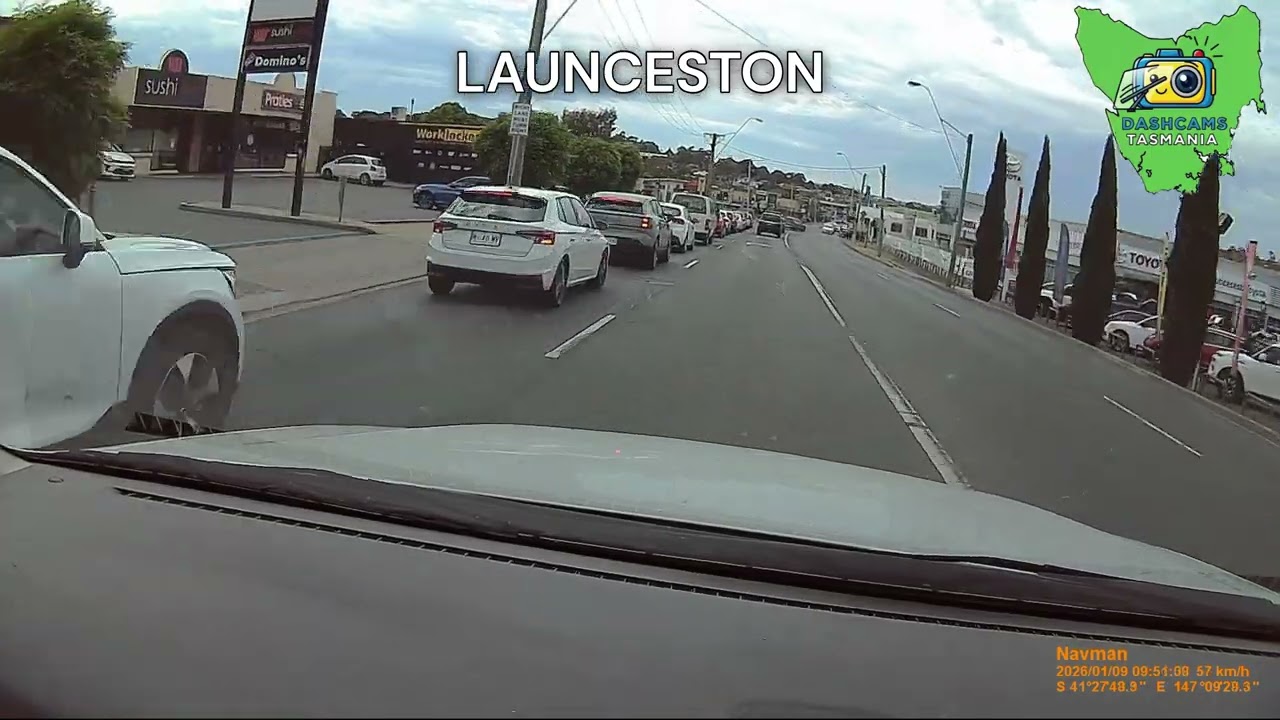 Launceston. Indicating does not give you leeway to ignore the road rules. Follow the arrows!!!!!!!