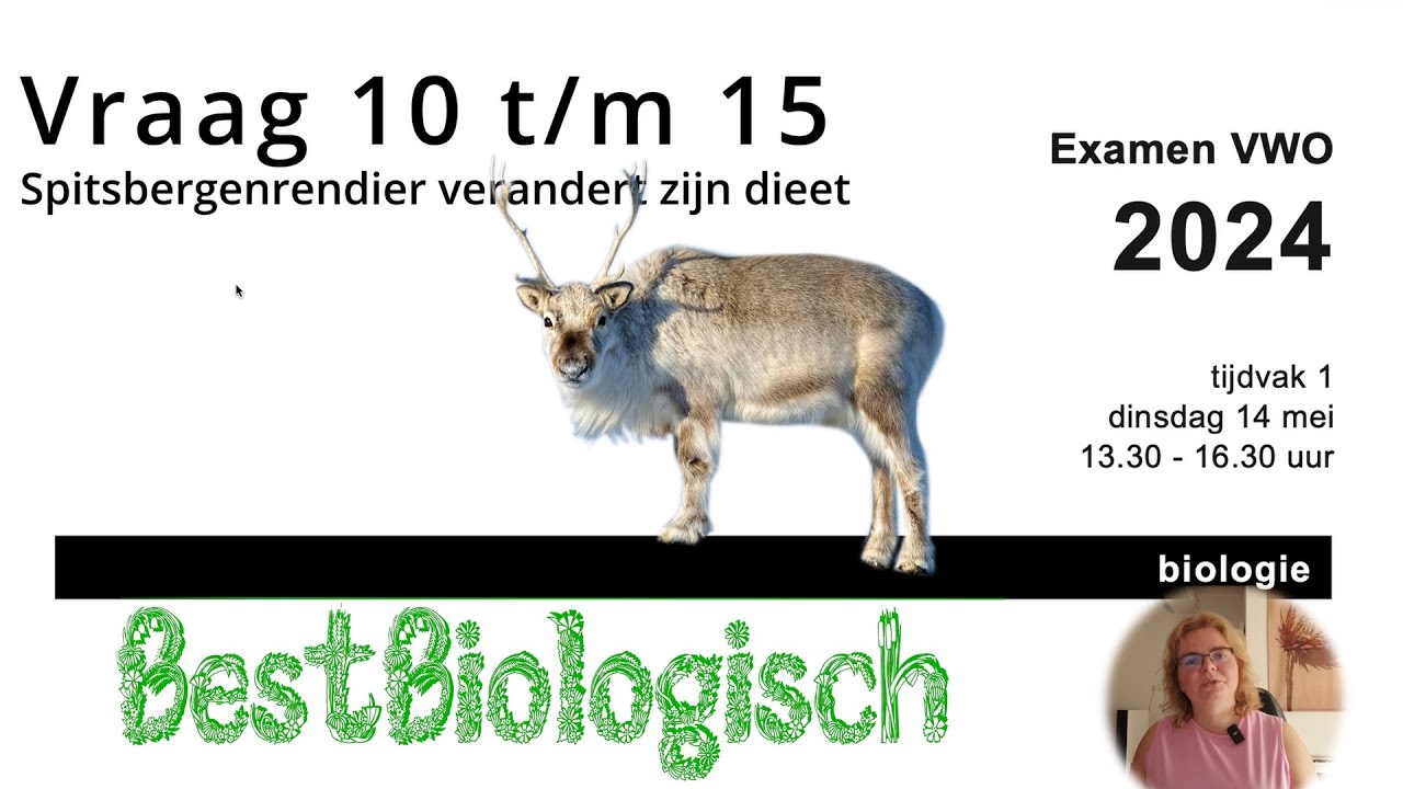 Biologie examen VWO 2024 1e tijdvak Vraag 10 t/m 15 - YouTube