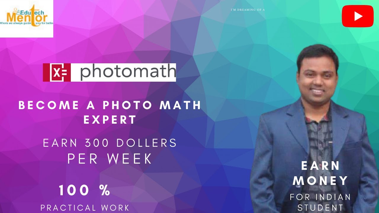 Work from home job photomath expert teach online earn part time