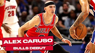 Alex Caruso GREAT HUSTLE \& First THREE in Bulls Debut! 🔥