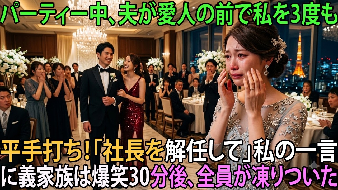 During the party, my husband slapped me three times in front of his mistress... "Fire him as pres...