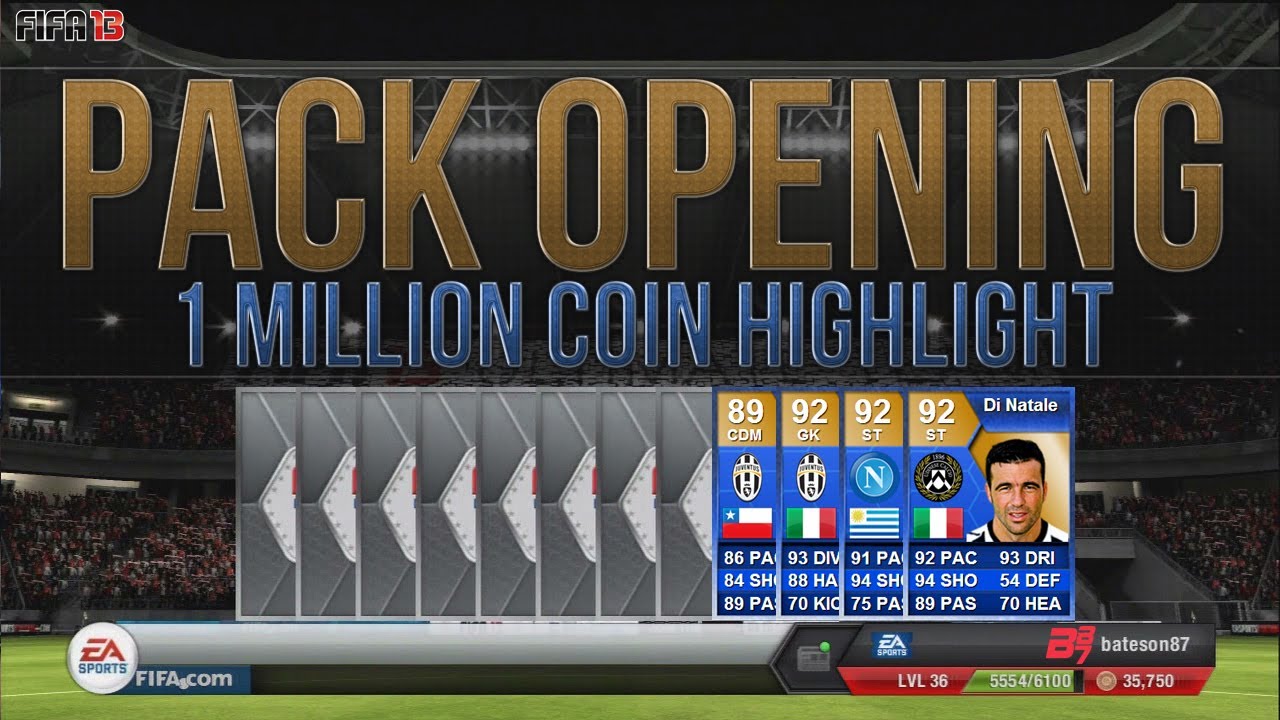 FIFA 13 Ultimate Team Pack Opening | TOTS 1 Million Coin Highlights! (Serie A)