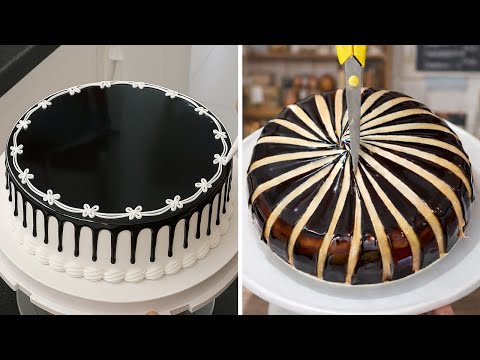 Quick & Easy Chocolate Cake Decorating For Holiday | Satisfying Chocolate Cake Decoration Tutorial