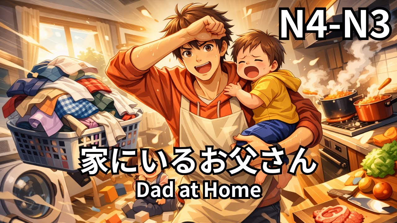 【N4-N3】Japanese Reading & Speaking Practice | Dad at Home