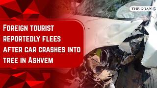 Foreign tourist reportedly flees after car crashes into tree in Ashvem