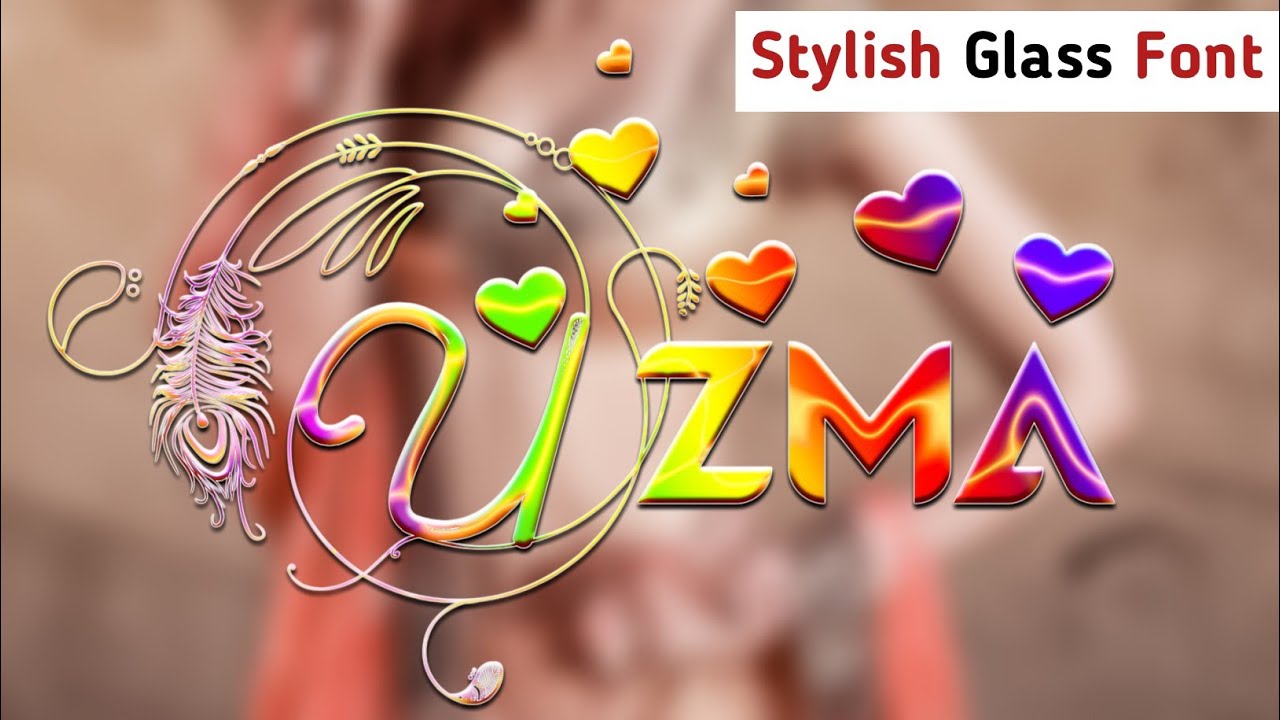 Stylish Colorful Gradient Glass Font In Ps Touch PixelLab |Glass Font Name Editing | Zarraq Creation