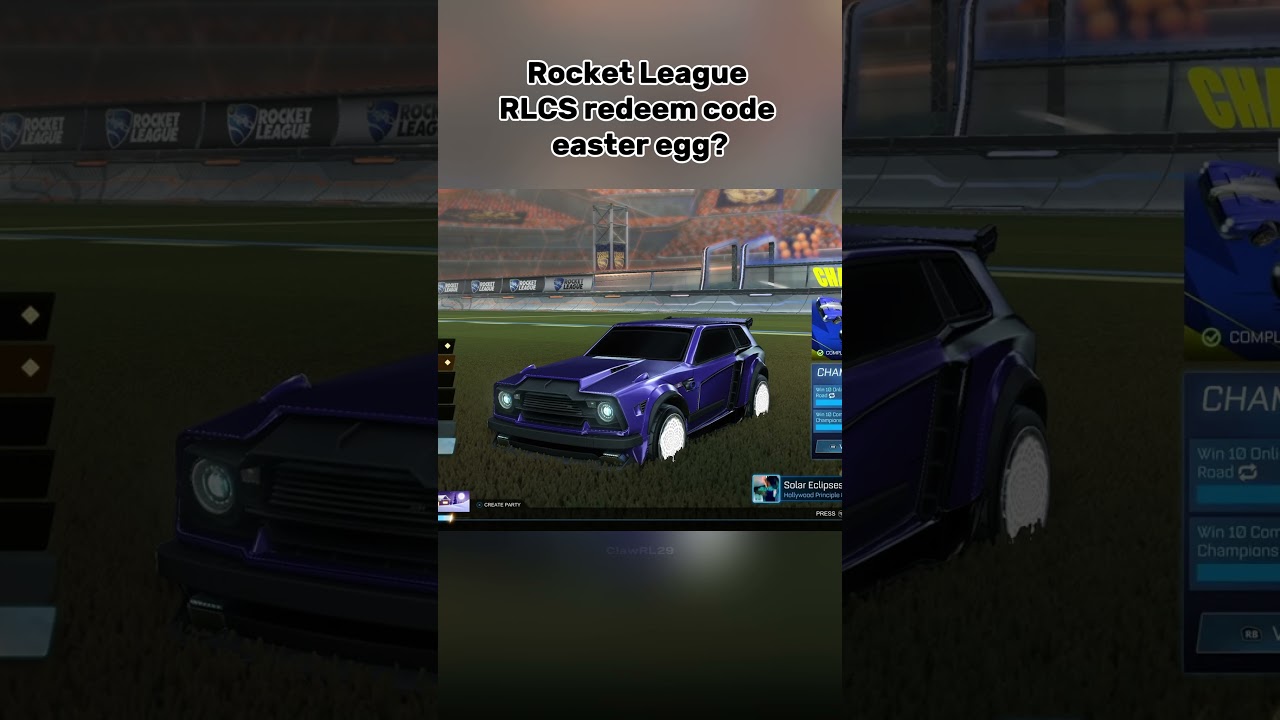 Rocket League RLCS redeem code easter egg? | CODE: 9914