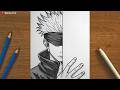 How to Draw Gojo Satoru Step by Step | Jujutsu Kaisen easy Drawing 
