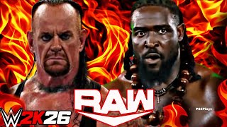 Undertaker vs Oba Femi Wwe Raw 10 August 2026 Extreme Rules WWE2K26 - PS5 4K Game Play #wwe #raw  screenshot 5