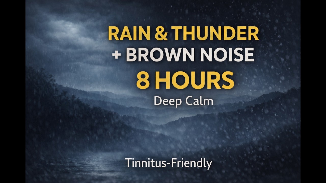 8 Hours of Rain & Thunder with Brown Noise – Deep Calm for Sleep ...