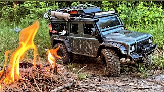 1/10 Scale RC Car : TRAXXAS TRX4 Defender Mud Bash !  RC Araba İle Bataklık da Off-Road RC Defender
