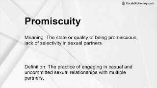 Promiscuity Meaning