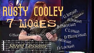 Rusty Cooley Guitar Lesson | 6th String Root Modes in G Major Key Profile