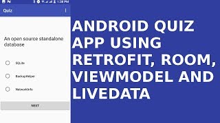 ANDROID QUIZ APP USING RETROFIT, ROOM, VIEWMODEL AND LIVEDATA screenshot 1