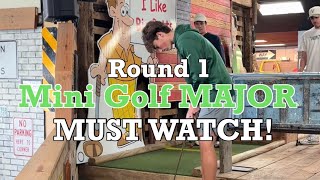 Mini Golf MAJOR | ROUND 1 | MUST WATCH! (Top 4 and ties make the cut!)
