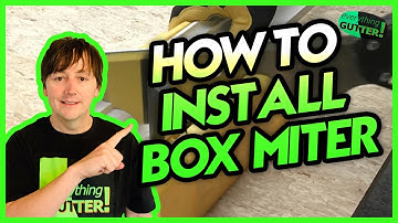 How to Install a Box Miter, Gutter Corner