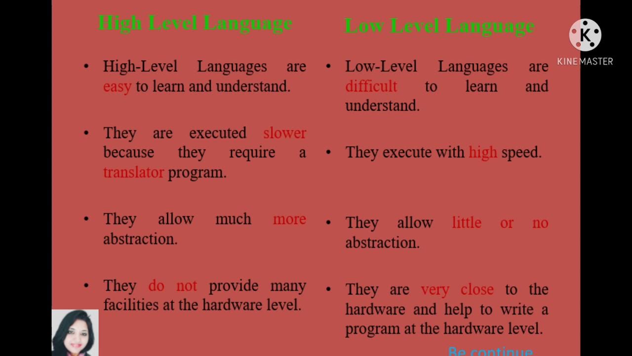 C_02 Difference between high level language & Low level language - YouTube