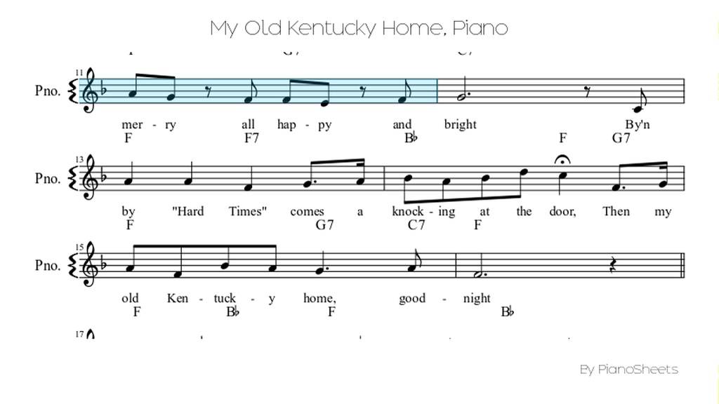 my old kentucky home piano solo youtube my old kentucky home piano sheet music