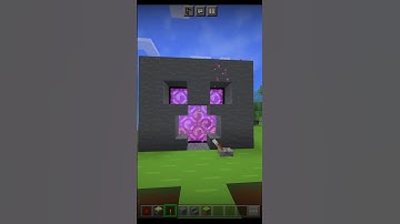 Creeper Face Nether Portal Build Hack in Minecraft #shorts