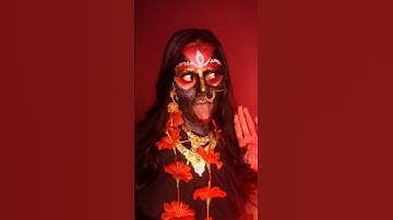 Simple Kali Maa Look | Adi Shakti Maa Kali Makeup 🙏🌺✨ #shorts #debopriyabanik #kali #maa #makeup