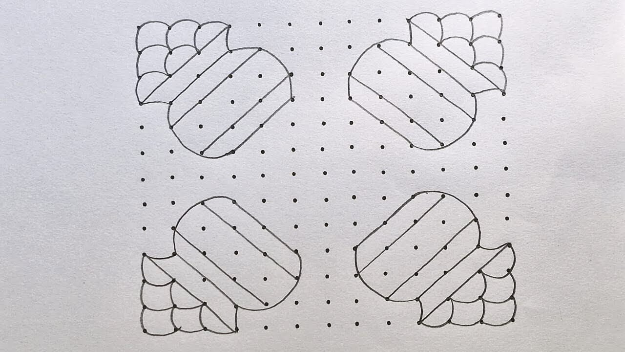 Simple Pongal Pot Rangoli 🌺 13*13 Dot Rangoli 🌺 Beginners Rangoli 🌺 Pongal Rangoli