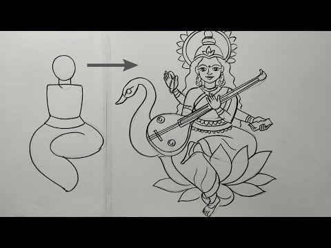 saraswati abstract painting || Saraswati devi drawing and painting || soft  pastel with acrylic paint – Easy Visual Art