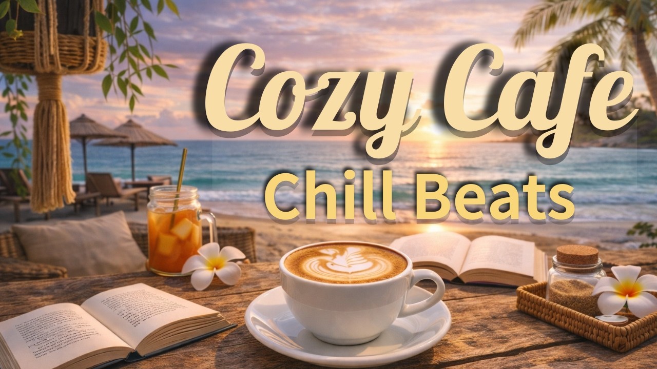 Cozy Cafe Chill Beats　Oceanfront Cafe ☕ Study Music with Waves