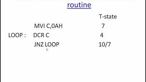 Generation of time delay  8085