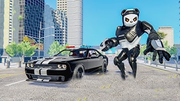 Police Panda Robot Car Transform: Flying Car Games 2021 - Gameplay Walkthrough Part 1 (Android, iOS)
