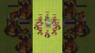 Mountain golem vs deadly inferno towers - clash of clans screenshot 5