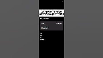 Day 27 | Python Interview prep | Tricky question #shorts #shortvideo #ytshorts #effectking #trending