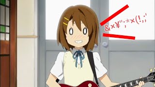 Yui sings with broken voice 【K-ON!】