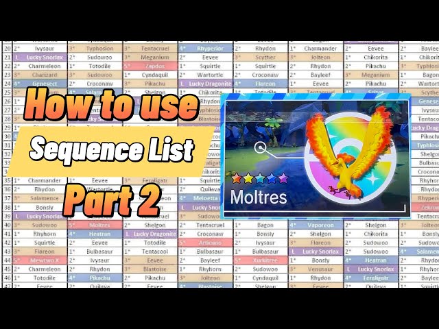 NEW* Rush 1 and Legend Part 4/3/2 Pokemon Gaole Sequence List