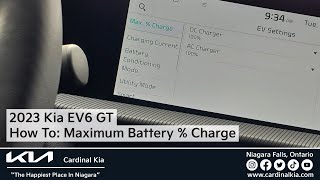 2023 Kia Ev6 Gt How To Adjust Your Maximum Battery % Charge