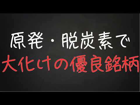 地味だけど熱い！国策の「原発・脱炭素」で化ける優良銘柄【木村化工機6378】