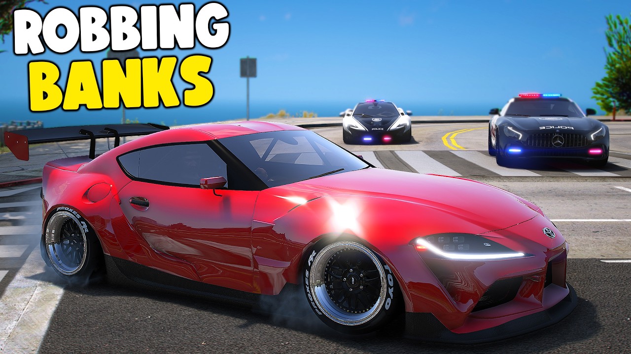 Robbing Banks Using Drift Cars in GTA 5 RP..