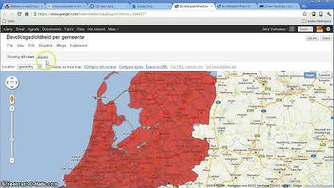 Tutorial: kaart maken in Fusion Tables