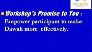 Workshop's Promise To Participants