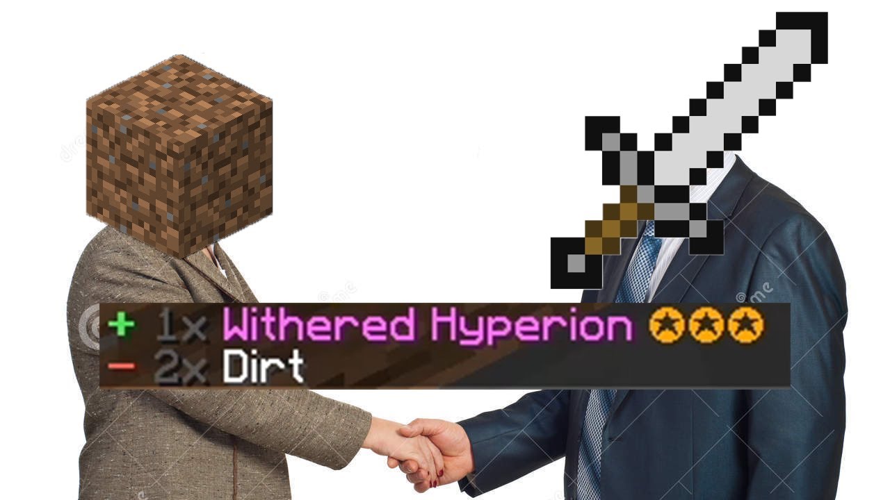 I Traded A Dirt For A Hyperion In Hypixel Skyblock YouTube