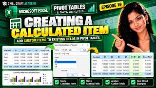 Excel Pivot Tables Episode 19 | Create Calculated Items with Custom Formulas