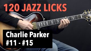 5 Charlie Parker Bebop Jazz Guitar Licks with Tabs (Lick #11 - #15)