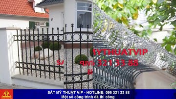 Hàng rào hoa sắt mỹ thuật đẹp - Hàng rào hoa sắt mỹ thuật dành cho biệt thự