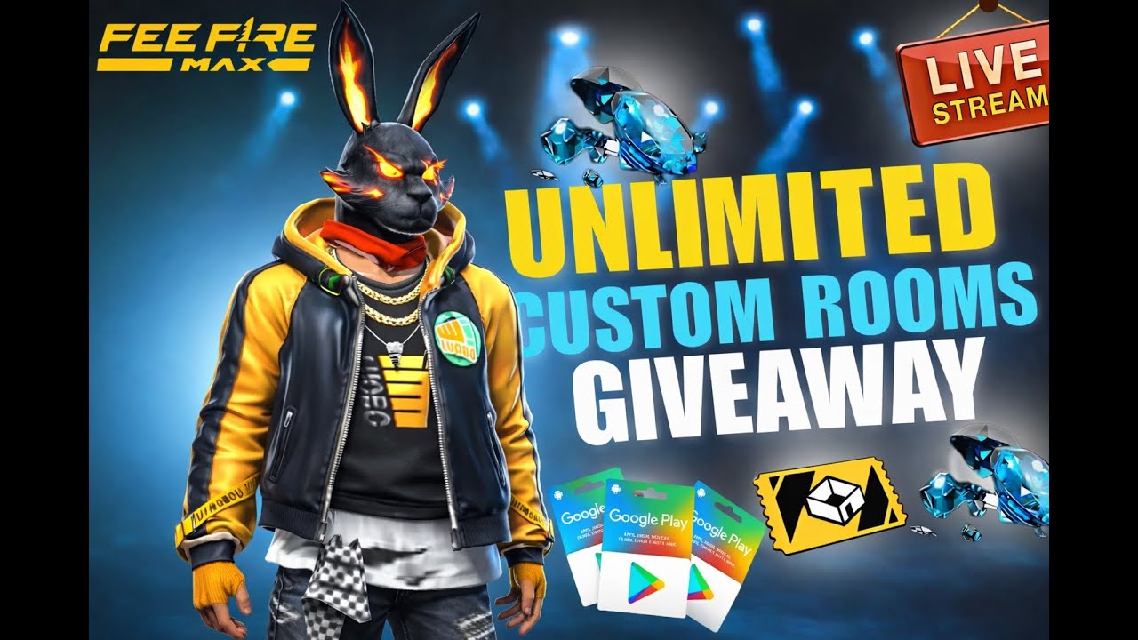 🔴FREE FIRE LIVE GIVEAWAY CUSTOM ROOMS FF LIVE GIVEAWAY & GUILD TEST 
