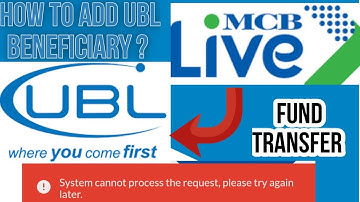 UBL Account in MCB Live || Add UBL Beneficiary in MCB Live || MCB live