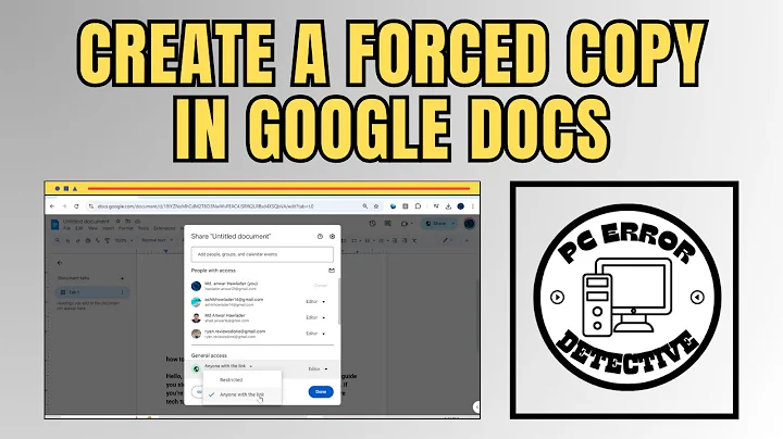 How to Create a Forced Copy in Google Docs