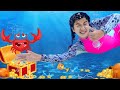 Finge Jugar Animales del Mar Con Juguete de Cofre del Tesoro Pirata | Juguetes de Piscina Para Niños