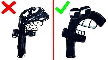 How to draw Alphabet Lore F do vs don